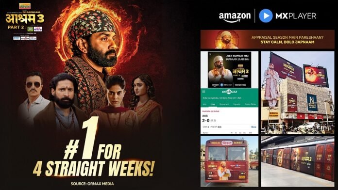Amazon MX Player's 'Aashram' Starring Bobby Deol Breaks All Stereotypes, Continues to Shatter Records as India's Most-watch Series