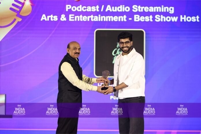 Deepak Pareek Wins 'Best Show Host' Award in the Arts & Entertainment Category in India Audio Summit & Awards 2025 for his Podcast- 'The Chill Hour'