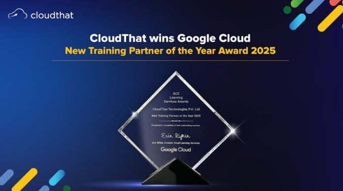 CloudThat Wins Google Cloud New Training Partner of the Year Award 2025