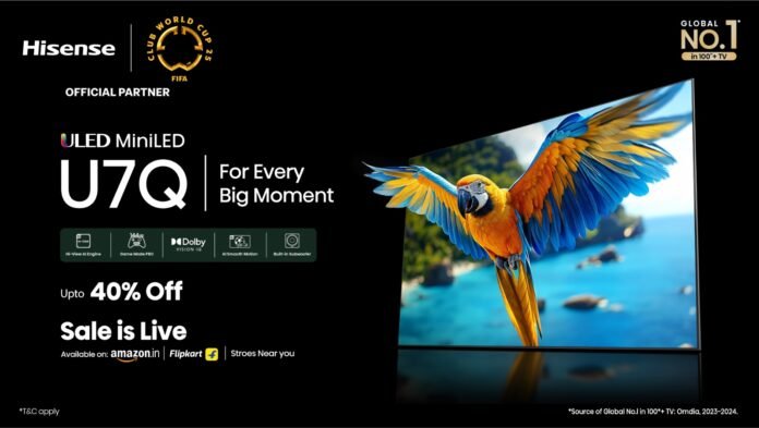 Hisense Unveils AI-Powered U7Q Mini-LED TV with Native 144Hz Gaming, Built-in Subwoofer
